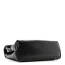 Calfskin Y Quilted Monogram Medium Loulou Chain Satchel Black