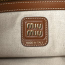 Canvas Calfskin Striped Ivy  Cacao Naturale