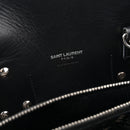 Grained Calfskin Embossed Python Small Sac De Jour Black