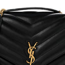 Lambskin Quilted Monogram Large Loulou Black