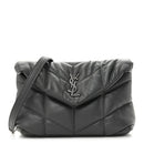 Lambskin Quilted Toy Loulou Puffer Monogram Chain Satchel Fog