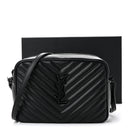 Calfskin Matelasse Monogram Monochrome Lou Camera Bag Black