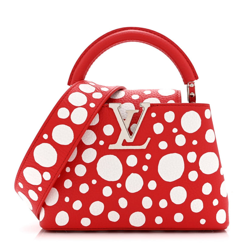 LV X YK Taurillon Capucines Mini Red White