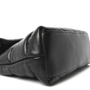 Lambskin Quilted Monogram Monochrome Medium Loulou Puffer Chain Satchel Black