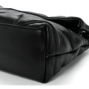 Lambskin Quilted Small Loulou Puffer Monogram Chain Satchel Black