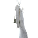 Grain De Poudre Matelasse Chevron Monogram Envelope Chain Wallet Light Sage