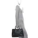 Saffiano Large Galleria Double Zip Tote Black