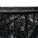 Crinkled Calfskin Matelasse Monogram Baby Niki Chain Satchel Black