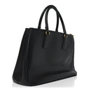 Saffiano Medium Galleria Double Zip Tote Black