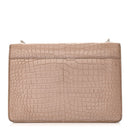 Calfskin Crocodile Embossed Medium Monogram Sunset Rose Antic