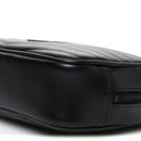 Calfskin Matelasse Monochrome Monogram Mini Lou Camera Bag Black