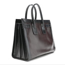 Calfskin Bi-Color Small Sac De Jour Burgundy Black