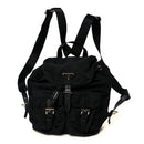 Tessuto Nylon Saffiano Small Backpack Black