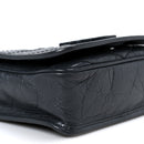 Crinkled Calfskin Matelasse Monogram Niki Chain Wallet Dark Smog