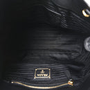 Tessuto Nylon Soft Calf Small Tote Black