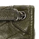 Crinkled Lambskin Matelasse Monogram Baby Niki Chain Satchel Seawood