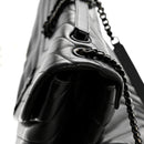 Calfskin Y Quilted Monogram Large Loulou Chain Satchel Black
