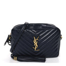 Calfskin Matelasse Monogram Lou Camera Bag Deep Marine