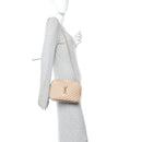 Calfskin Matelasse Monogram Lou Camera Bag Dark Beige