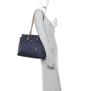 Nylon Tessuto Impuntu Quilted Tote Baltico