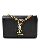 Grain De Poudre Small Monogram Kate Satchel Black