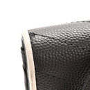 Grain De Poudre Matelasse Chevron Monogram Envelope Chain Wallet Asphalt White