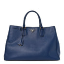 Saffiano Large Galleria Double Zip Tote Bluette