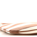Canvas Calfskin Striped Ivy  Cacao Naturale