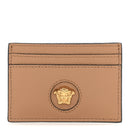 Calfskin Medusa Card Holder Brown