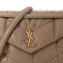 Lambskin Quilted Small Loulou Puffer Monogram Chain Satchel Dark Beige