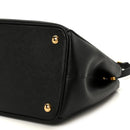 Saffiano Lux Large Galleria Double Zip Tote Black