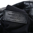 Crocodile Embossed Lambskin Monogram Medium Niki Chain Satchel Black