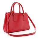 Saffiano Vernice Galleria Double Zip Tote Rosso