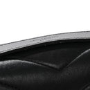 Calfskin Y Quilted Monogram Medium Loulou Chain Satchel Black