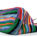 Cotton Crochet Stripe Tote Bag Multicolor