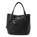 Vitello Daino Shopping Tote Black