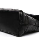 Lambskin Quilted Medium Loulou Puffer Monogram Chain Satchel Black