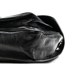 Crinkled Calfskin Matelasse Monogram Large Niki Chain Satchel Black