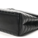 Calfskin Y Quilted Monogram Medium Loulou Chain Satchel Black
