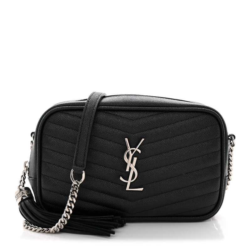 Grain De Poudre Matelasse Monogram Mini Lou Camera Bag Black