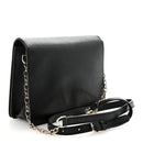 Grained Calfskin Embossed Medusa Flap Bag Black