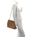 Grained Lambskin Monogram Large Niki Chain Satchel Dark Cork
