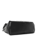 Lambskin Quilted Monogram Monochrome Medium Loulou Puffer Chain Satchel Black