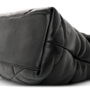 Lambskin Quilted Medium Loulou Puffer Monogram Chain Satchel Black