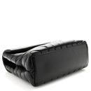 Calfskin Y Quilted Monogram Monochrome Small Loulou Chain Satchel Black