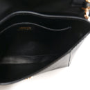 Calfskin Medusa Whipstitch Envelope Clutch Black White