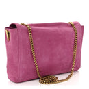 Smooth Calfskin Suede Medium Reversible Monogram Kate Satchel Rose Rubis