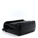 Calfskin Y Quilted Monogram Monochrome Toy Loulou Crossbody Bag Black
