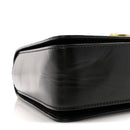 Calfskin Medallion Tribute Shoulder Bag  Black