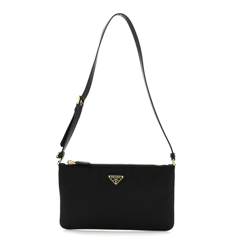 Re-Nylon Saffiano Pouch Black